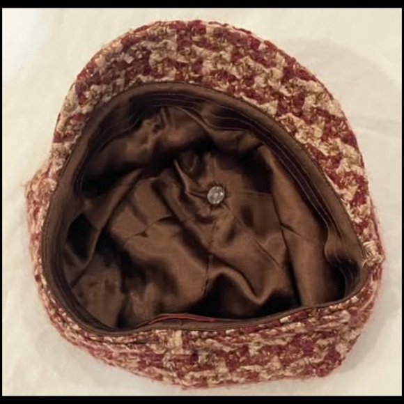 San Diego Hat Company WOOL Red and Cream Tweed Cap - Picture 7 of 12